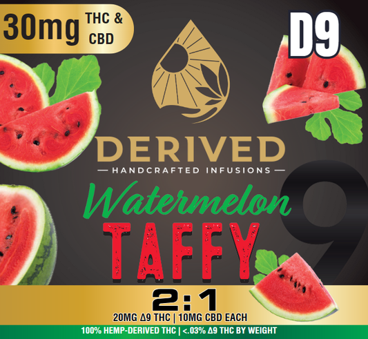 Derived 30MG Taffy 20mg D9 + 10mg CBD